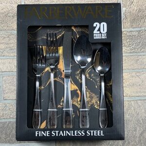 NEW Farberware Fine Stainless Steel Flatware 20 Piece Set